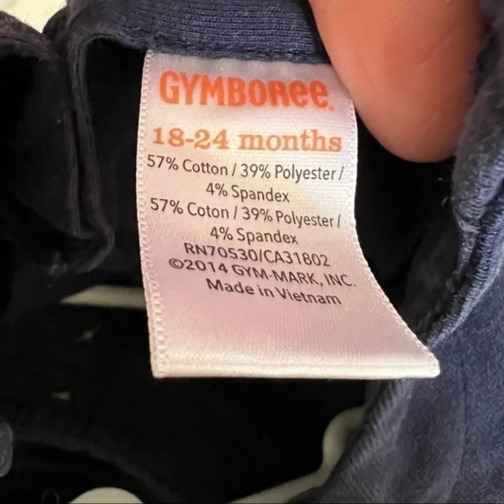 Gymboree| Toddler girl dress -blue with Purple Hearts pockets -Size 18-24 months